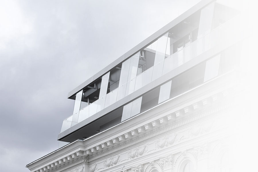 AVEST - Immobilie in der Börsegasse 10, 1010 Wien. Dachgeschoßausbau mit Terrassen auf 2 Ebenen und Neufundierung des gesamten Hauses.